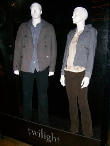 November 20, 2008 - Midnight Screening.  Costumes for characters "Edward" and "Bella" showcased at ArcLight Cinemas in Hollywood, CA